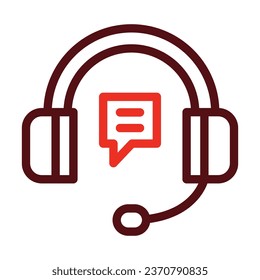 Online Service Vector Thick Line Two Color Icons For Personal And Commercial Use.
