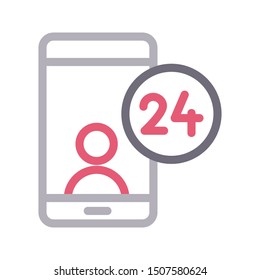 online services colour line vector icon