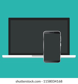 Online services concept. Web design, design, e-commerce, marketing. Vector illustration
