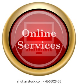 Online services icon. Internet button on white background. EPS10 vector.
