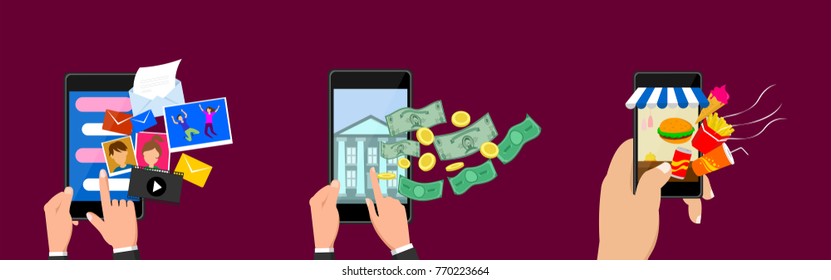 Online services through Mobile.