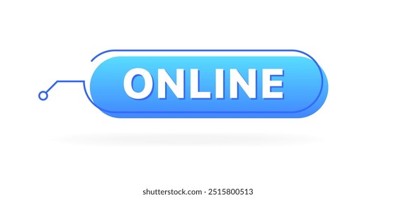 Online-Set-Symbole. Flacher Stil. Vektorsymbole.