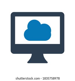 Online share icon.cloud,computer (vector illustration)