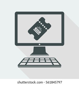 Online ship ticket - Vector icon for computer website or application