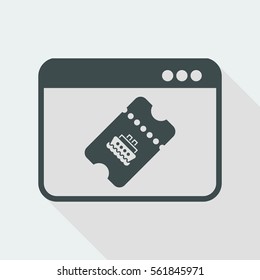 Online ship ticket - Vector icon for computer website or application