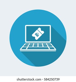 Online ship ticket - Vector icon for computer website or application