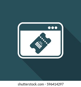 Online ship ticket - Vector icon for computer website or application