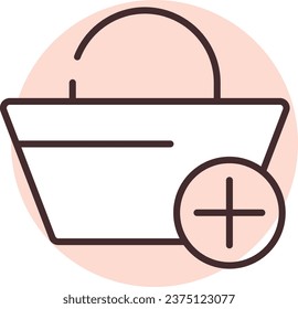 Online shippment add, illustration or icon, vector on white background.