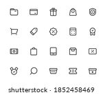Online shooping 20 icons set design. Contains such as money, walllet, discount, tag, gift, bag and more. Vector illustration Eps 10