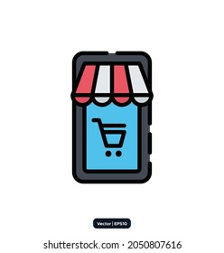ONLINE SHOP. Black Friday icon. Black Friday design, sale, discount, advertising, marketing price tag, Clothes, furnishings, cars, food sale icons. Black Friday icons vector. 