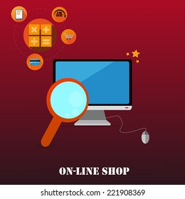 On-line Shop With Calculator And Credit Card