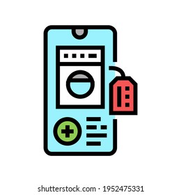 online shop color icon vector. online shop sign. isolated symbol illustration