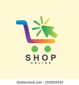 Online-Shop mit Cursor-Klicken Sie auf Logo-Design