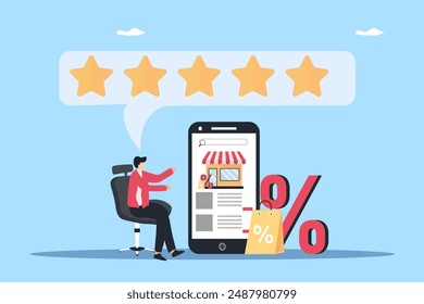Online shop customer feedback positive rate store five star for store market.