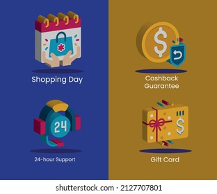 online shop design elements, symbol, icons for sale