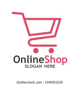 Online Shop designs Template LOGO, Vector illustration
