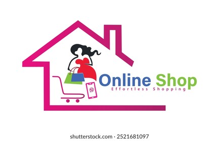 Online Shop designs Template LOGO, Vector illustration