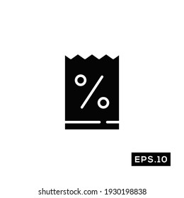 Online shop Discount Icon. Discount Icon Vector Illustration Template For Web and Mobile
