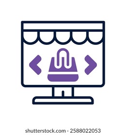 online shop dual tone icon. vector icon for your website, mobile, presentation, and logo design.