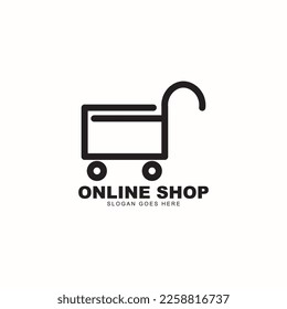 Online-Shop-E-Commerce-Logo einfach minimalistisch
