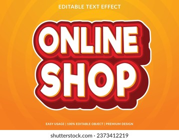 plantilla de efectos de texto editable para tienda en línea para uso de logotipo y marca de negocios