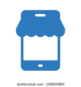 online shop glyph colour vector icon