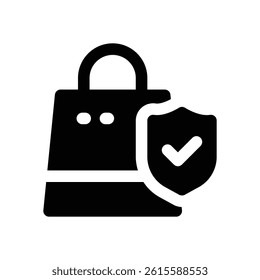 online shop glyph icon. Strong and solid vector icon for websites, mobile interfaces, presentations, and visual branding. High quality and easy to edit.