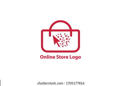 Online shop grocery store vector logo for business.