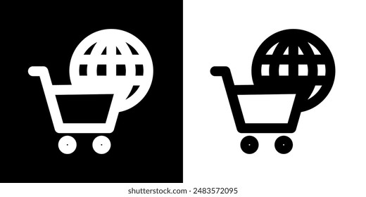 Online shop icon. Business icon. Target. Work team. Chart. Black icon. Silhouette.