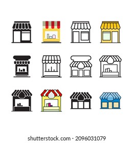 online shop icon design vector templates white on background