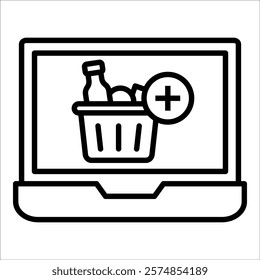 Online Shop Icon Element For Design