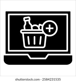 Online Shop Icon Element For Design