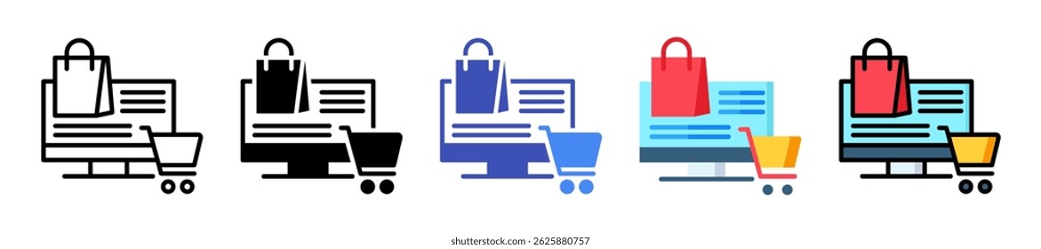 Online Shop Icon Element For Design