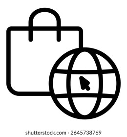 Online Shop Icon Element For Design