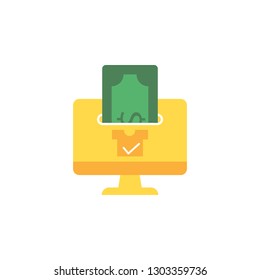  online shop icon. Element of Web Money and Banking icon for mobile concept and web apps. Detailed Banking, laptop, online shop icon can be used for web and mobile