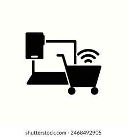 online shop icon, isolated glyph icon