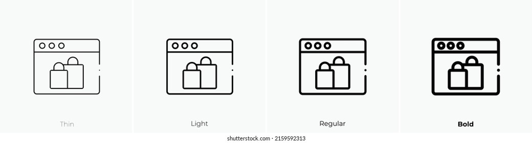 online shop icon. Linear style sign isolated on white background. Vector illustration.