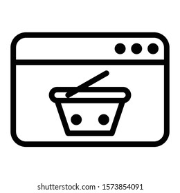 online shop icon outline vector design