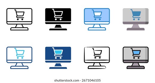 Online-Shop-Symbol Set mehrere Stilkollektion 
