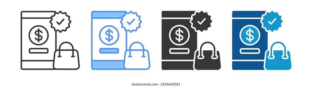 Tienda Online Icon Set Colección de Estilo Múltiple