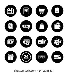 Online Shop Icon Set Vector Illustration