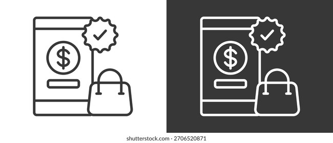Tienda Online Icon Set Colección De Vector Aislado En Blanco Y Negro