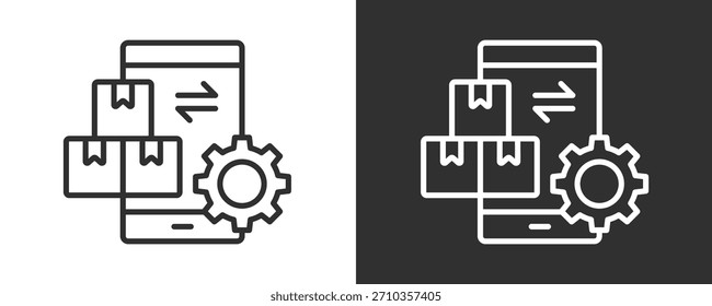 Tienda Online Icon Set Colección De Vector Aislado En Blanco Y Negro