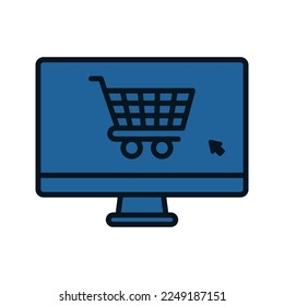 Online shop icon. sign for mobile concept and web design. vector illustration