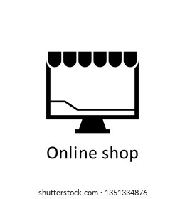 online shop icon. Signs and symbols can be used for web, logo, mobile app, UI, UX on white background