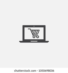online shop icon. Simple element illustration. online shop symbol design from online business collection. Can be used for web and mobile.