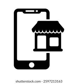 Online Shop Icon Simple Vector Illustration