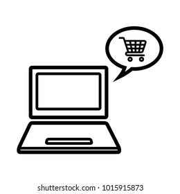 Online shop icon vector