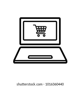 Online shop icon vector