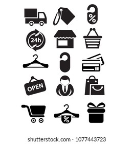 Online shop icon vector